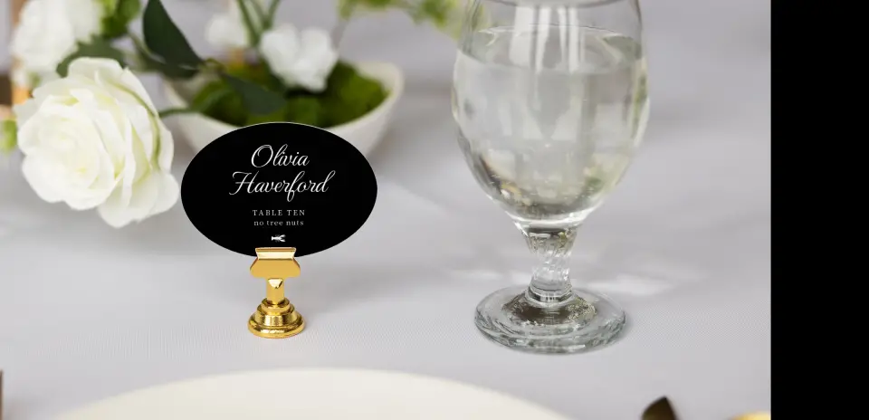 Oval Place Cards