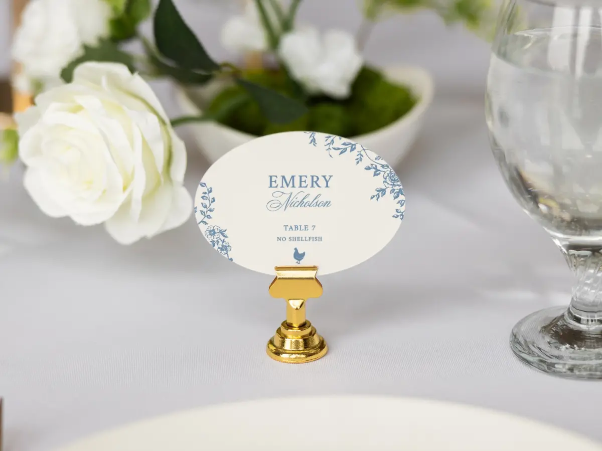 Oval Place Cards