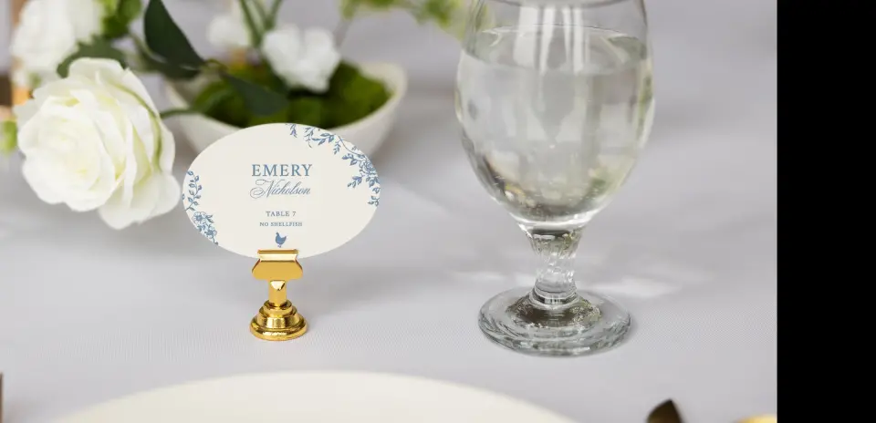 Oval Place Cards