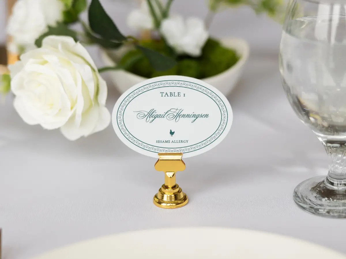 Oval Place Cards