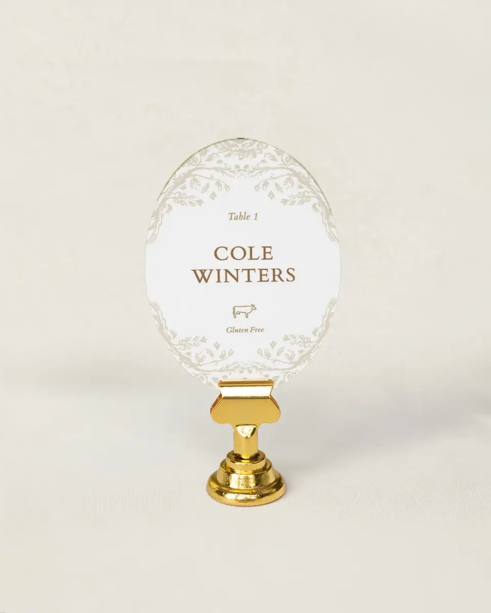 This is a 2.5" x 3.5" Wedding Place Card called Soft Branchlets printed in full color on Premium Smooth paper