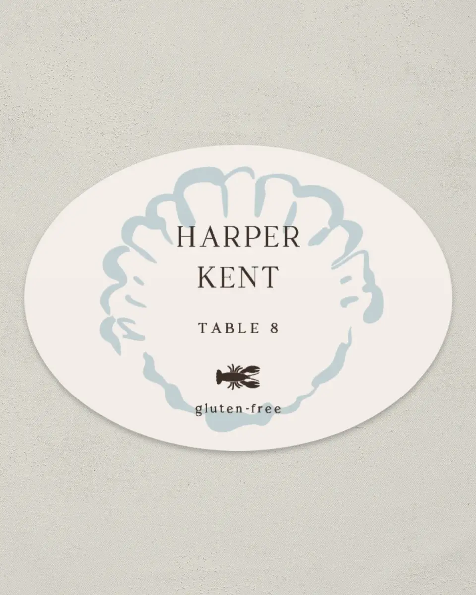 This is a 2.5" x 3.5" Wedding Place Card called Beacon of Love printed in full color on Premium Smooth paper