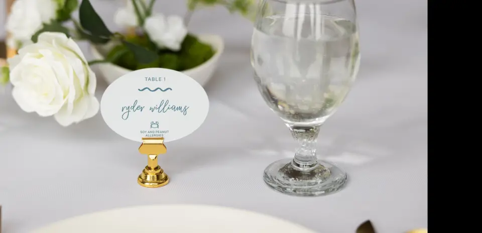 Oval Place Cards