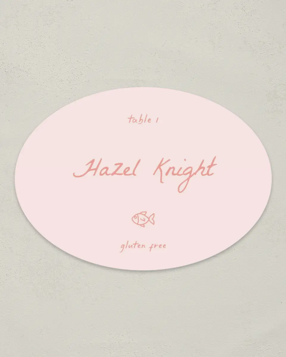 This is a 2.5" x 3.5" Wedding Place Card called Maritime Vows printed in full color on Premium Smooth paper