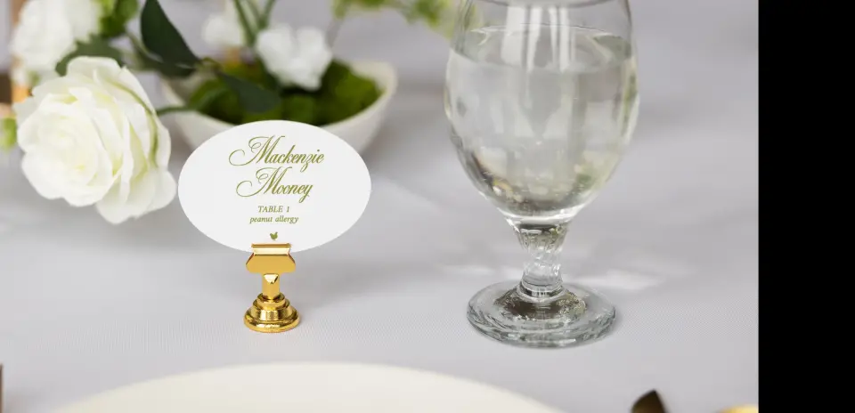 Oval Place Cards
