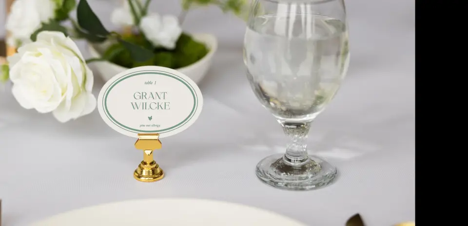 Oval Place Cards
