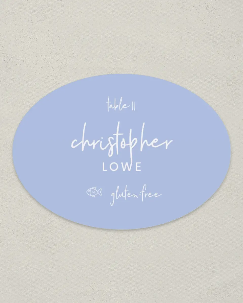 This is a 2.5" x 3.5" Wedding Place Card called Framed in Flowers printed in full color on Premium Smooth paper