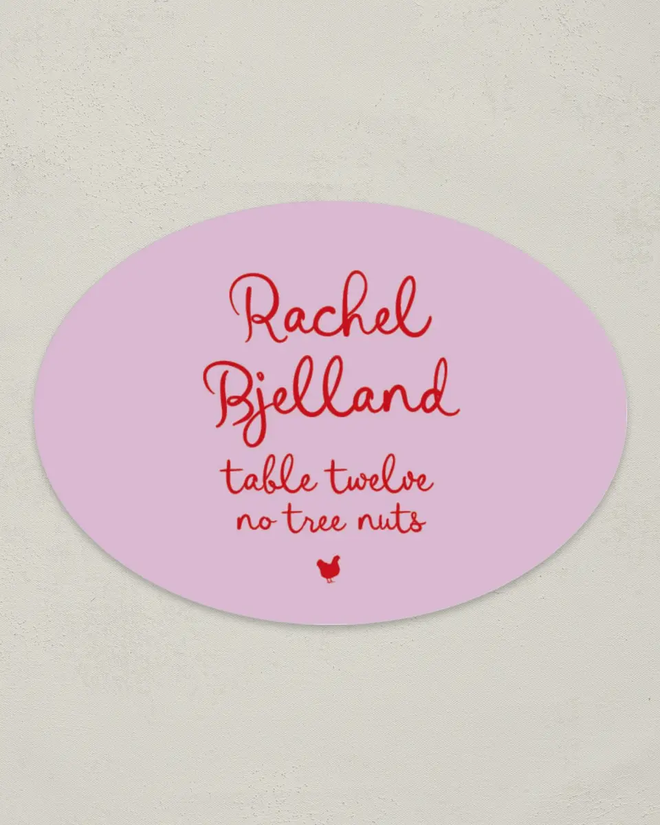 This is a 2.5" x 3.5" Wedding Place Card called Flourishing Love printed in full color on Premium Smooth paper