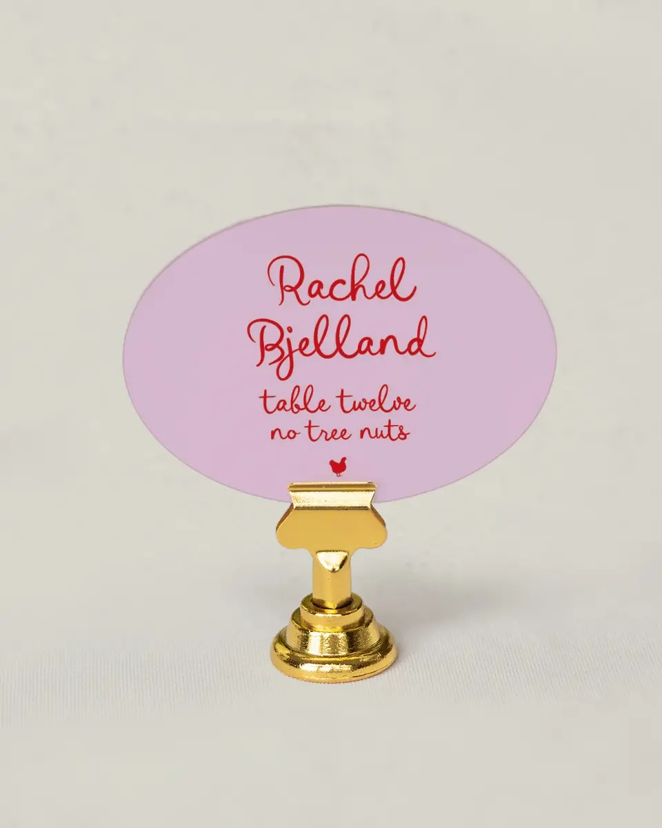 This is a 2.5" x 3.5" Wedding Place Card called Flourishing Love printed in full color on Premium Smooth paper