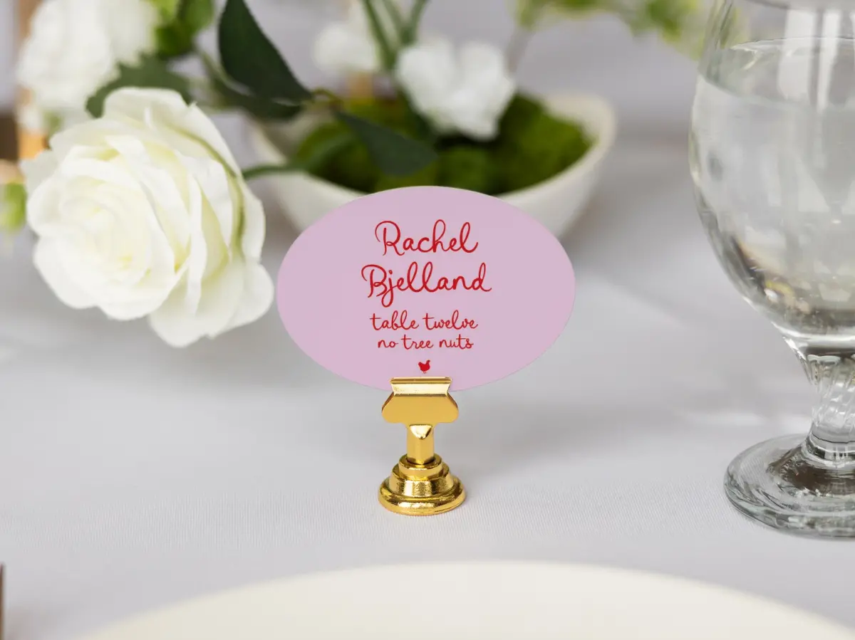 Oval Place Cards
