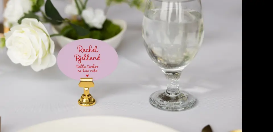 Oval Place Cards