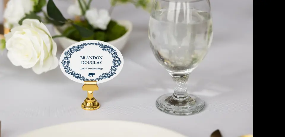 Oval Place Cards