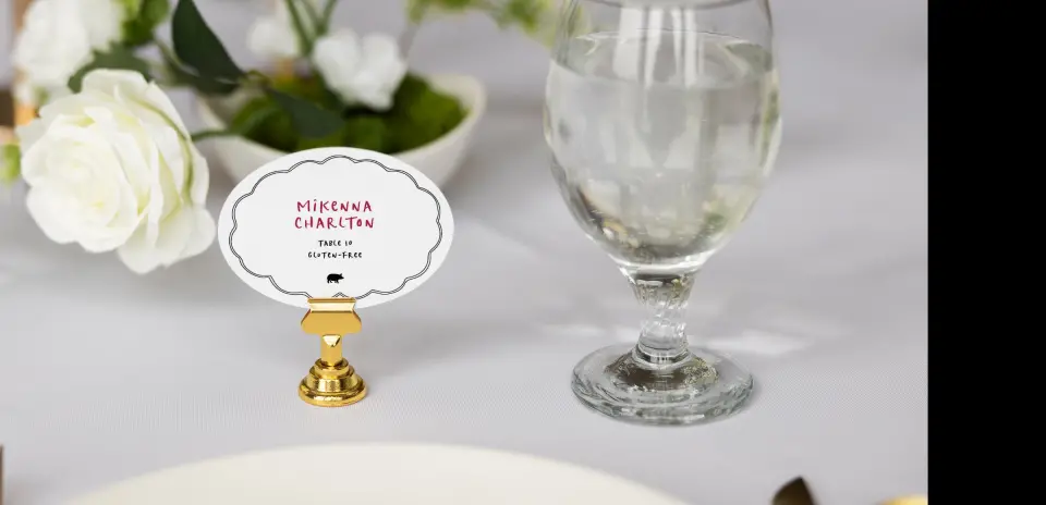 Oval Place Cards