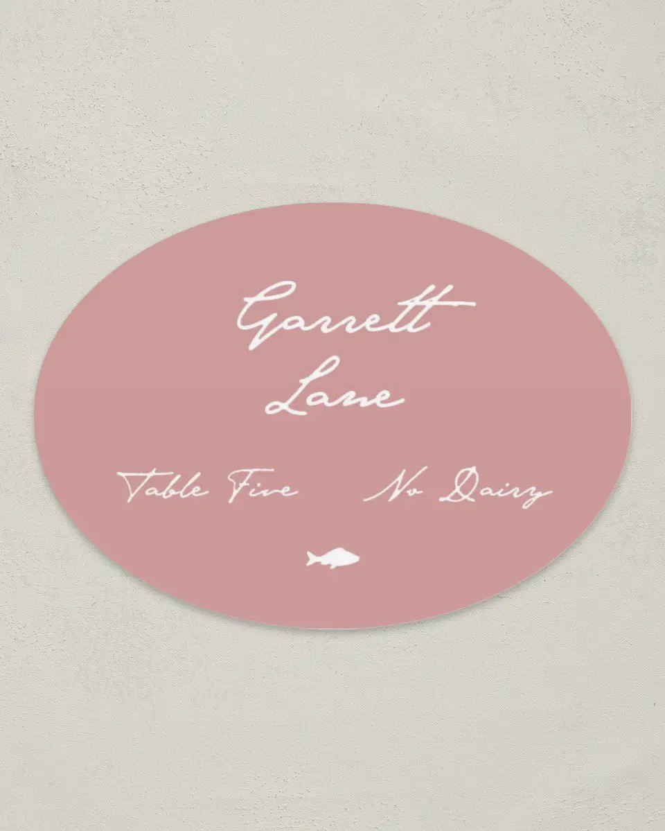 This is a 2.5" x 3.5" Wedding Place Card called Verdant Romance printed in full color on Premium Smooth paper