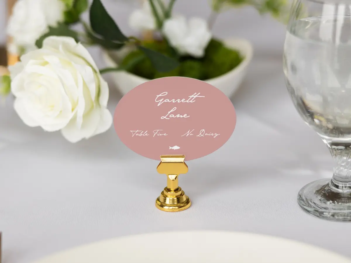 Oval Place Cards