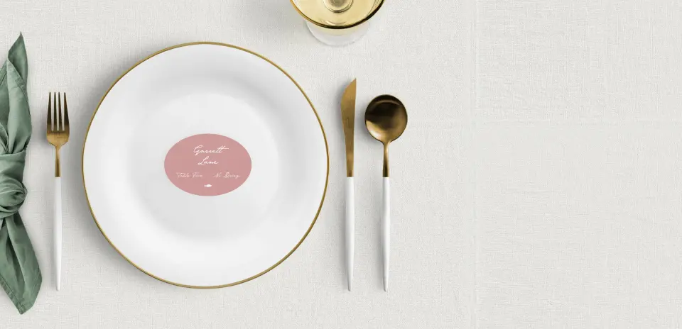 Oval Place Cards