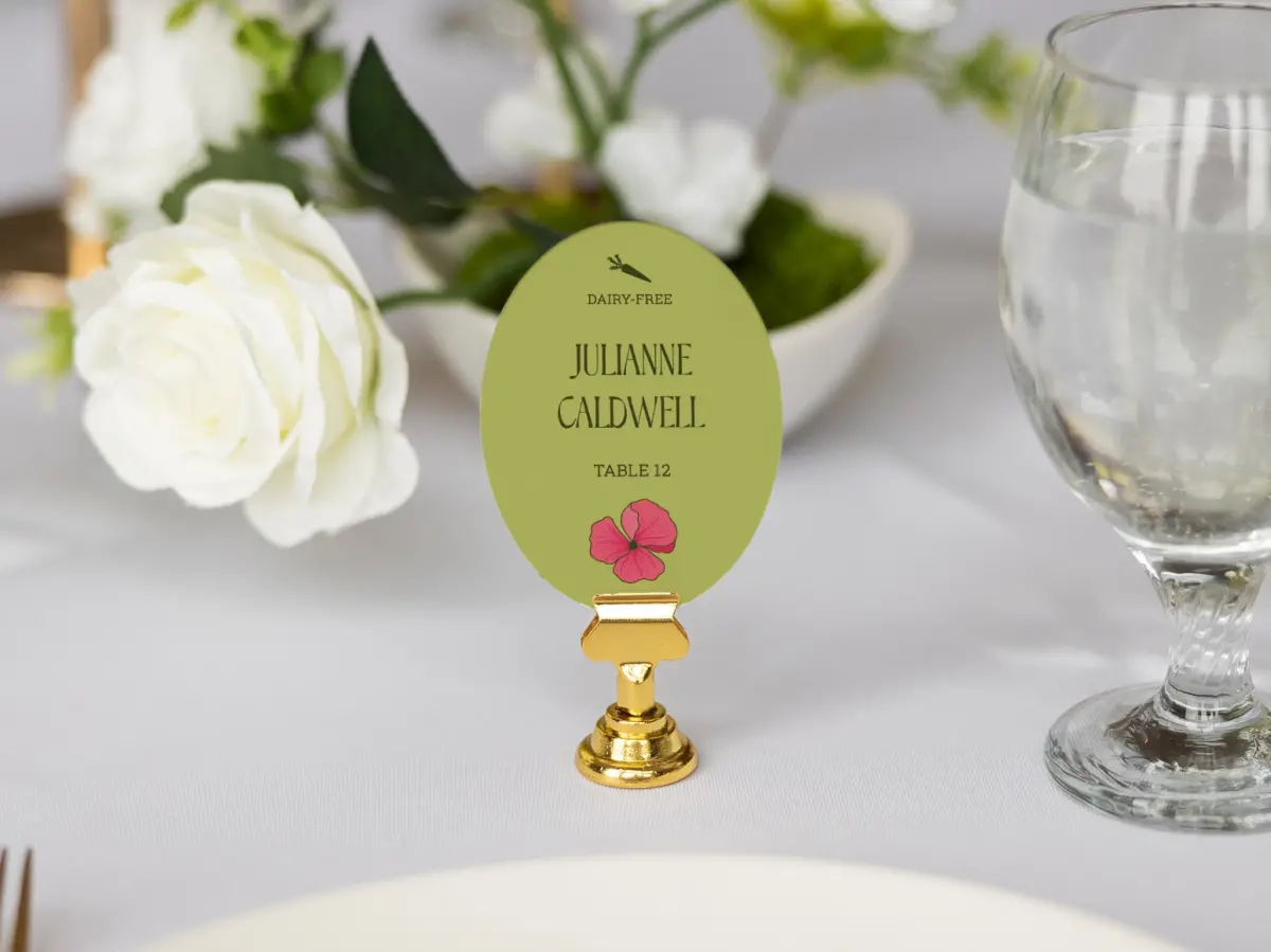 Oval Place Cards