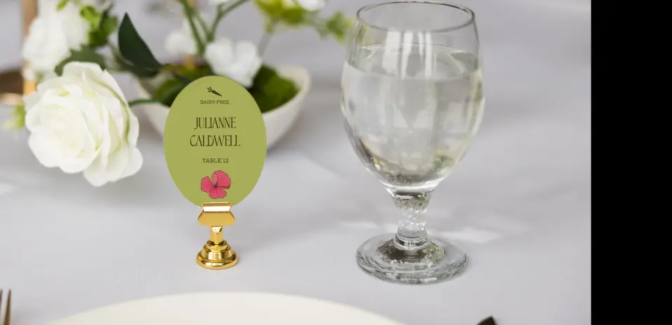 Oval Place Cards