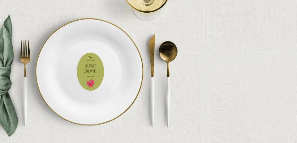 Oval Place Cards