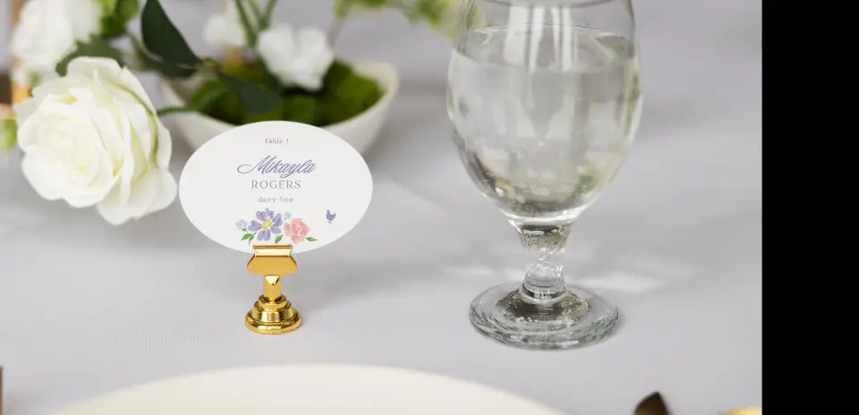 Oval Place Cards
