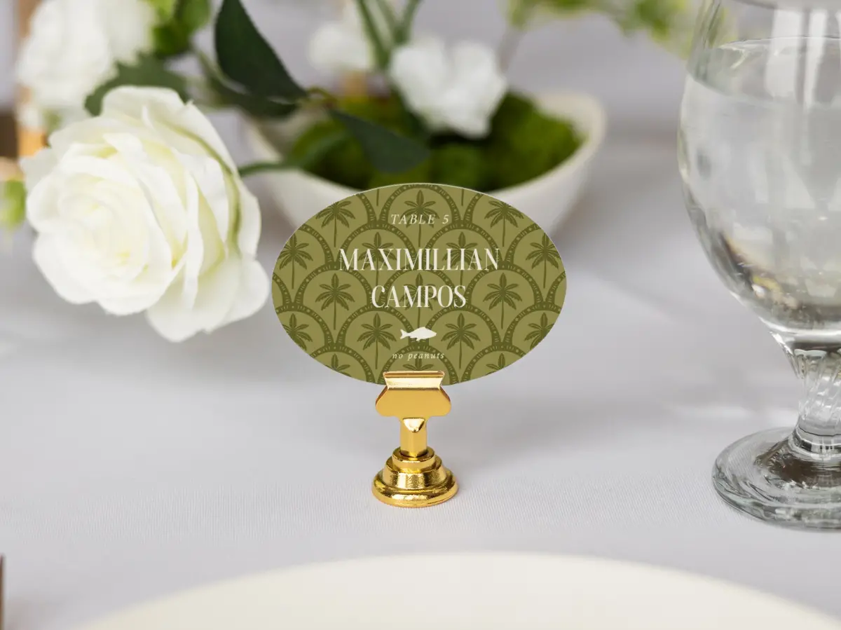 Oval Place Cards