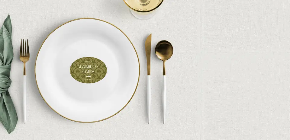Oval Place Cards