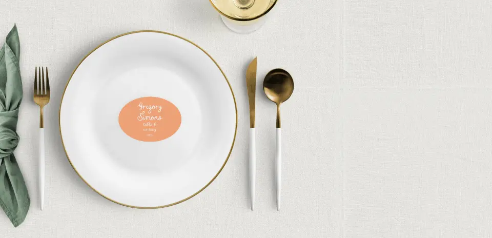Oval Place Cards