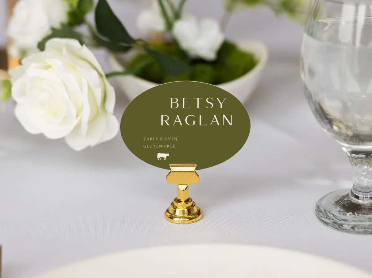 Oval Place Cards