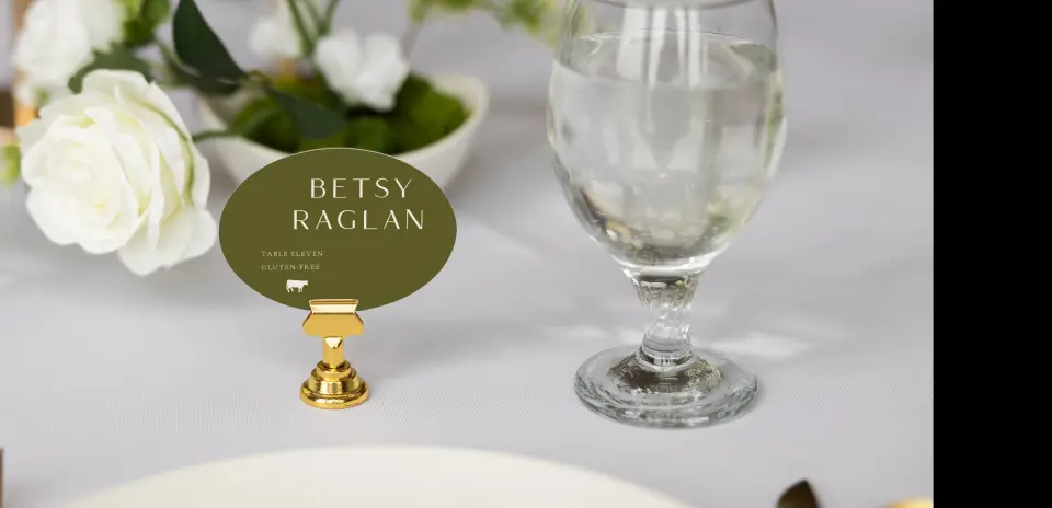 Oval Place Cards