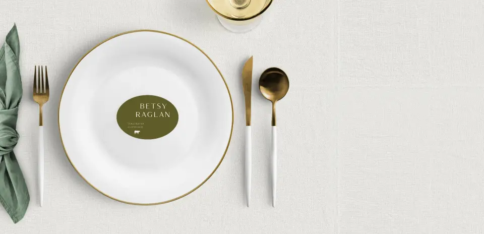 Oval Place Cards