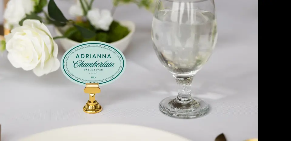 Oval Place Cards