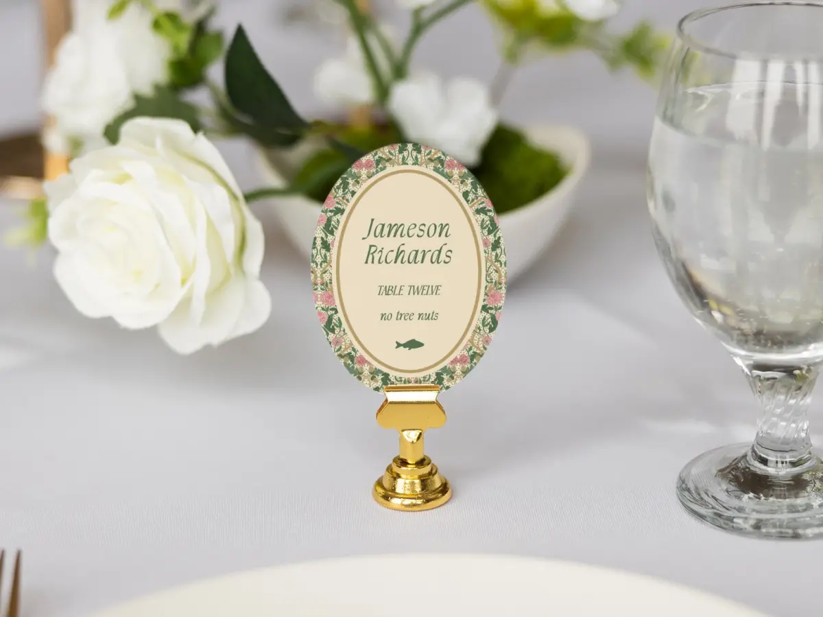 Oval Place Cards