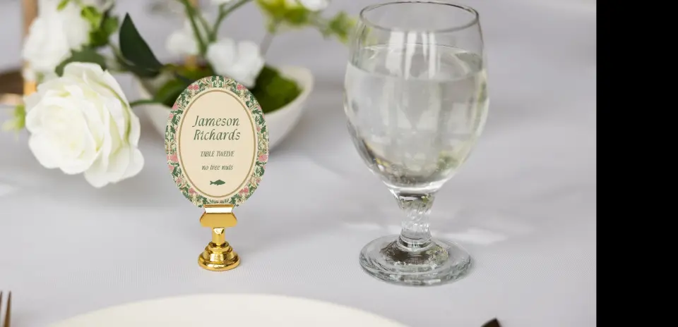 Oval Place Cards