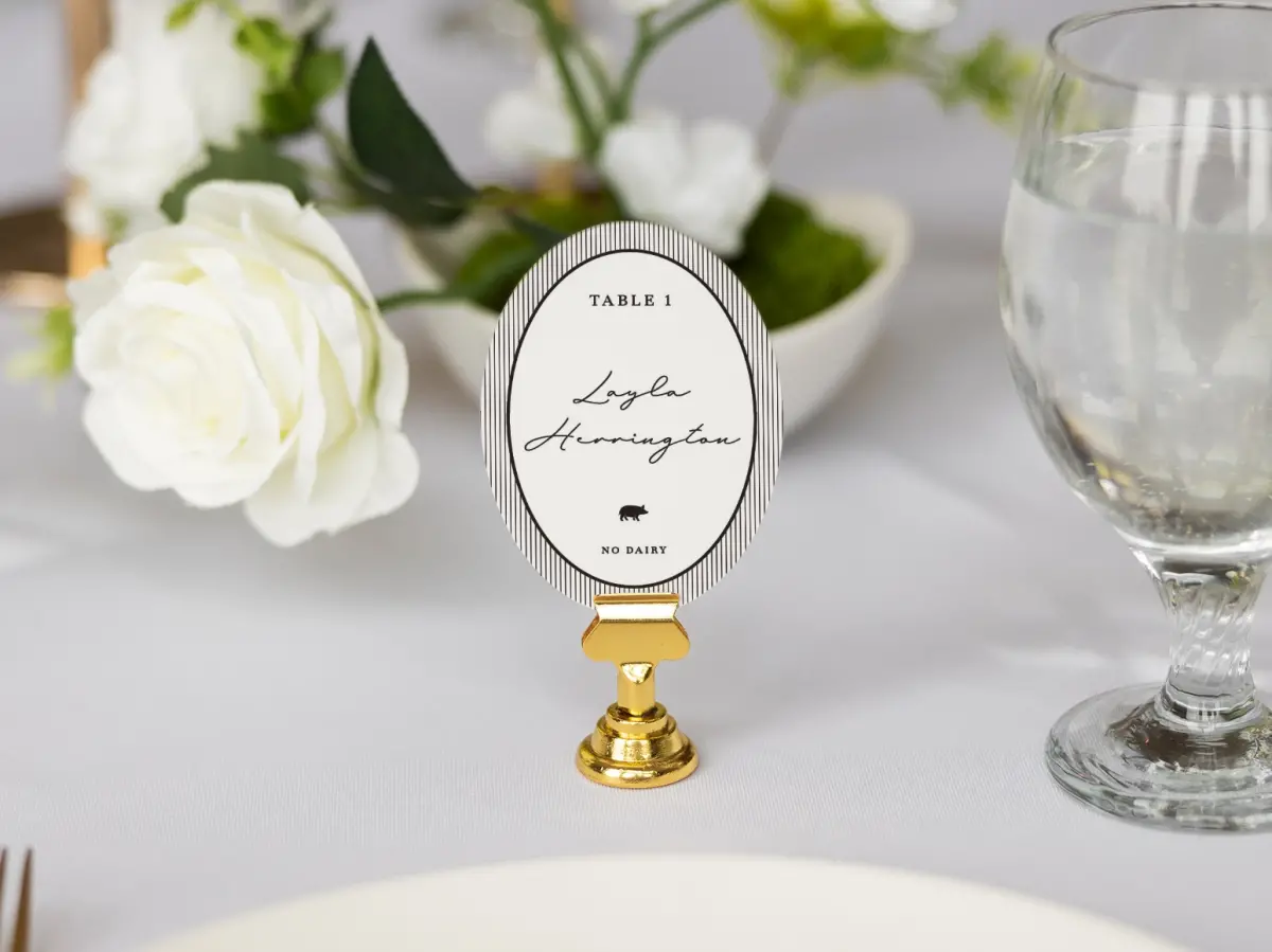 Oval Place Cards
