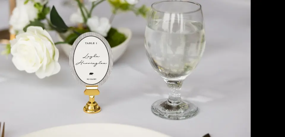 Oval Place Cards