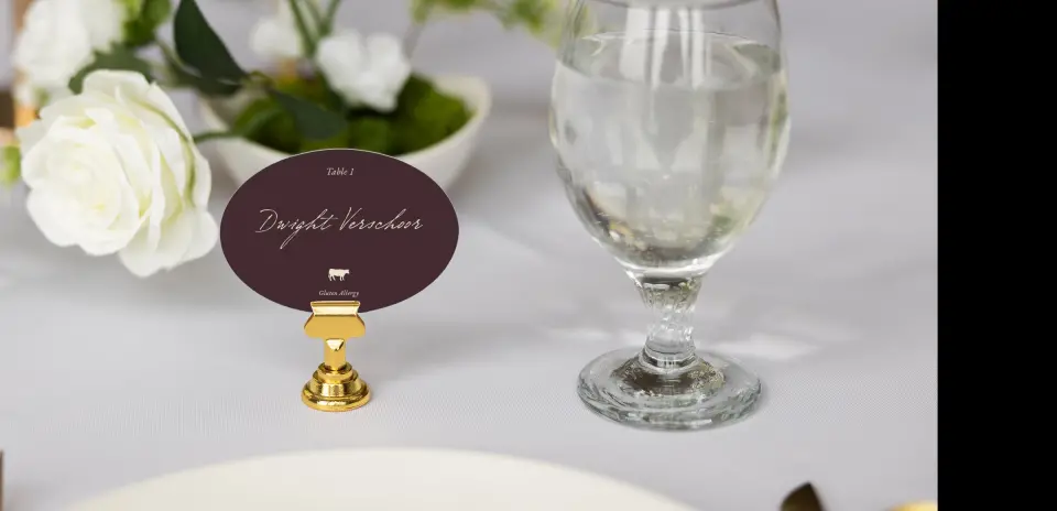 Oval Place Cards