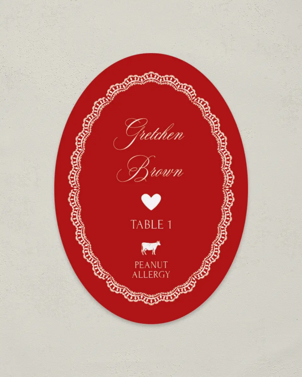 This is a 2.5" x 3.5" Wedding Place Card called Elevated Vegas printed in full color on Premium Smooth paper