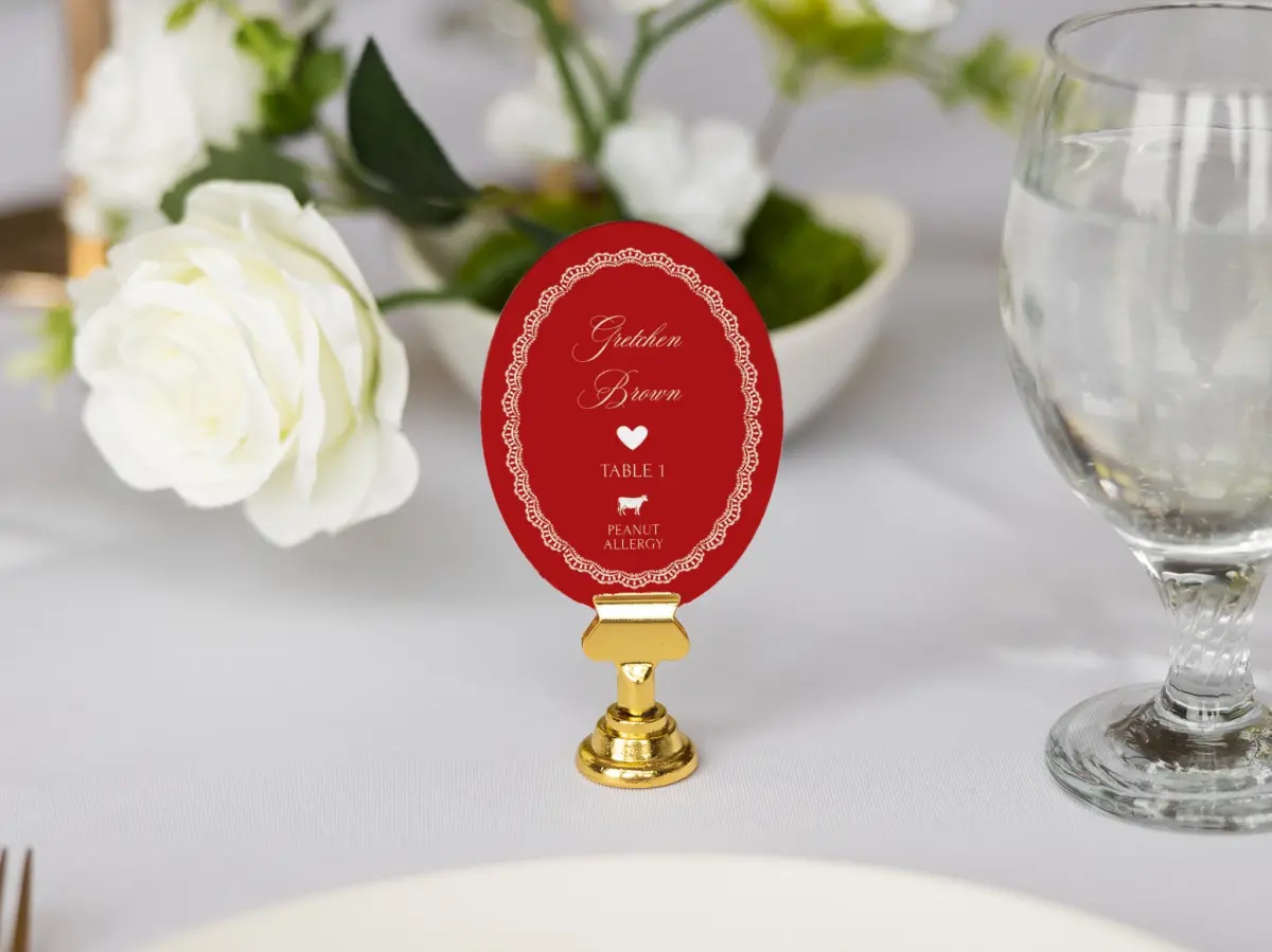 Oval Place Cards