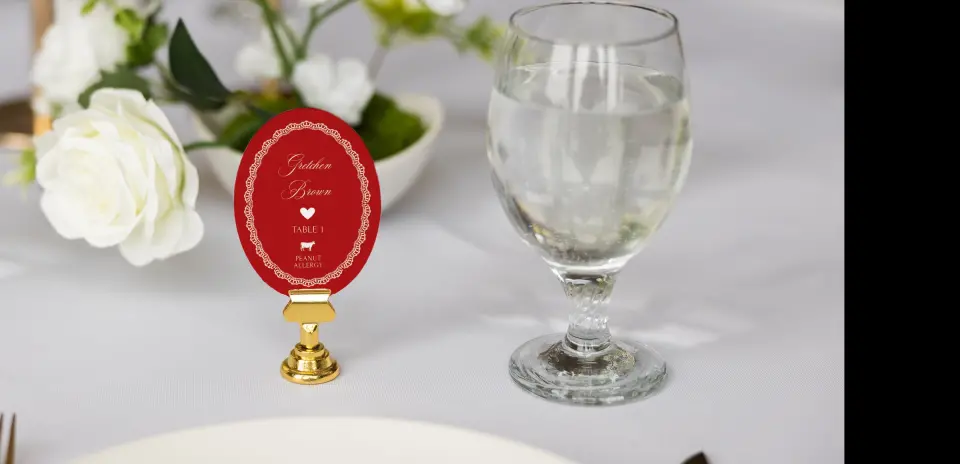 Oval Place Cards