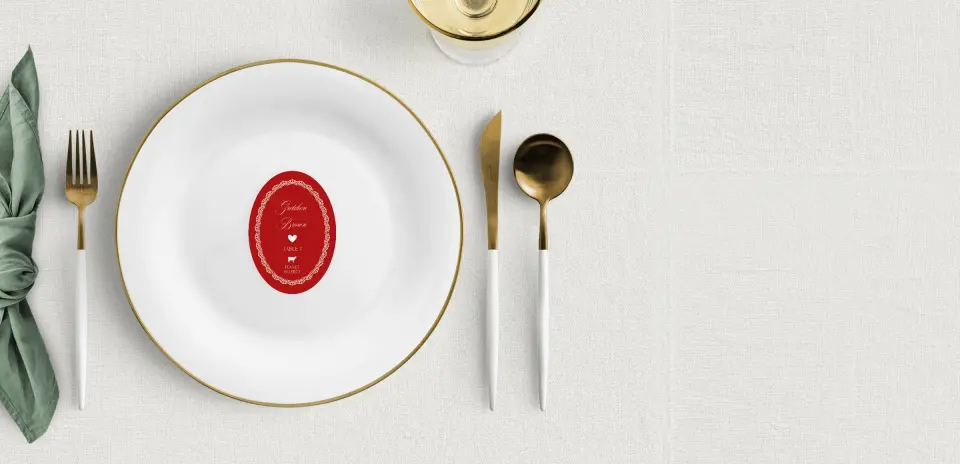 Oval Place Cards