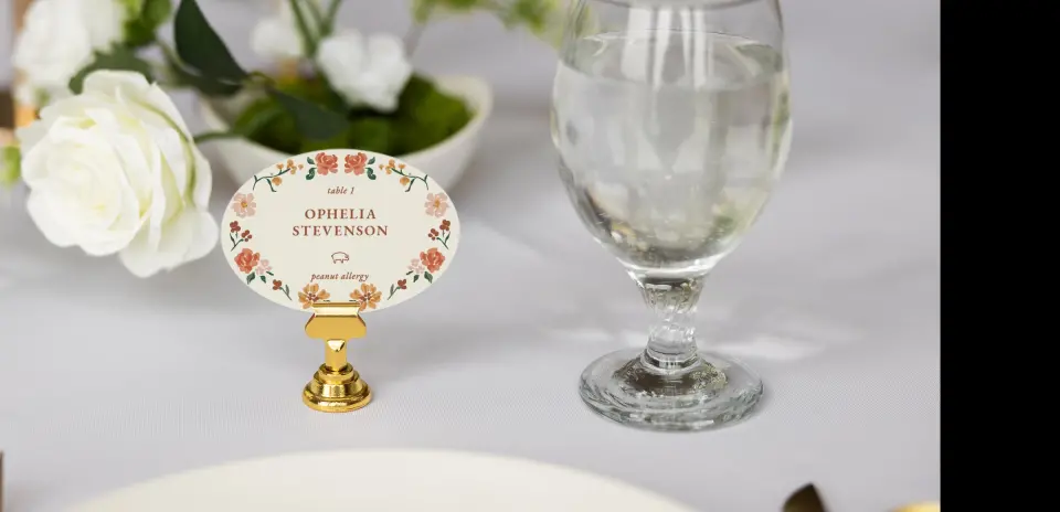 Oval Place Cards