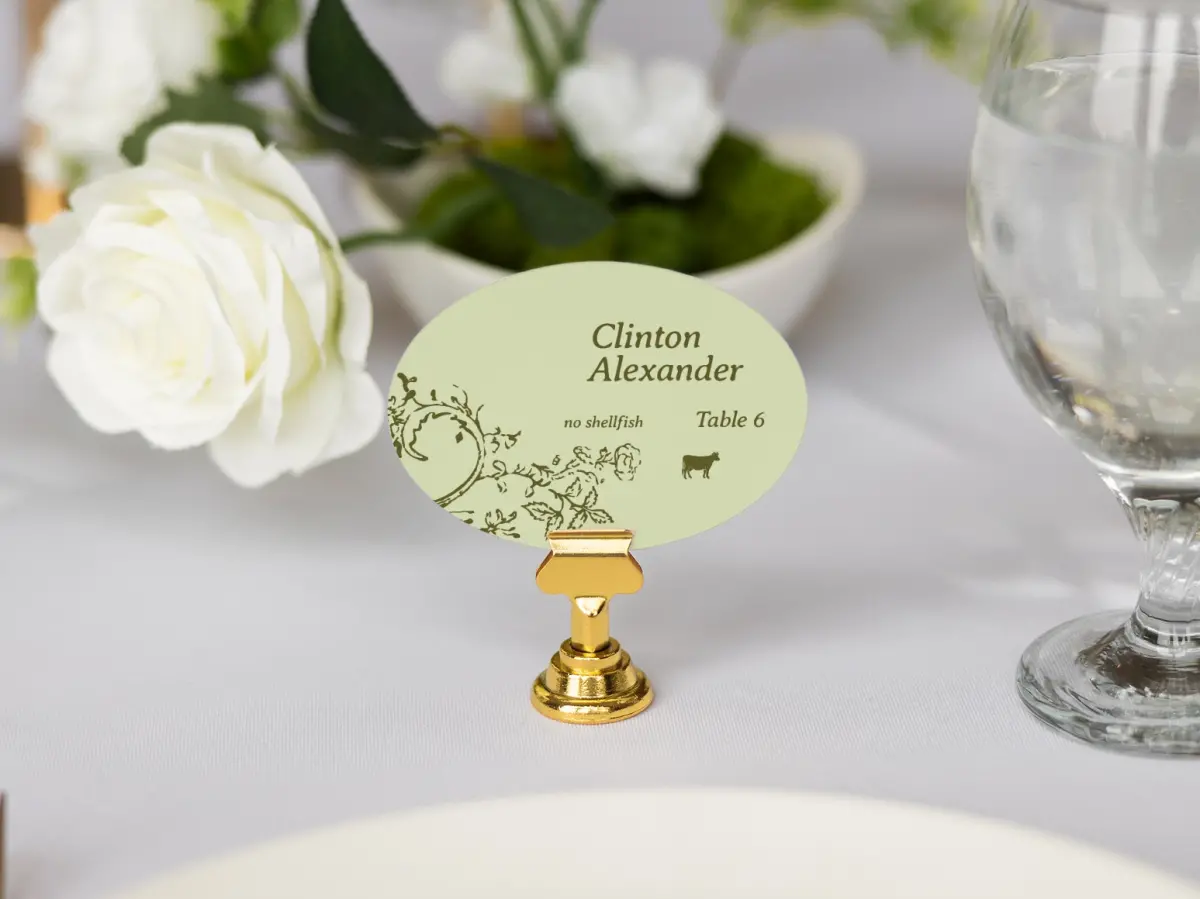 Oval Place Cards