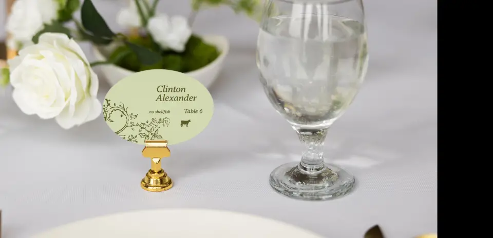 Oval Place Cards