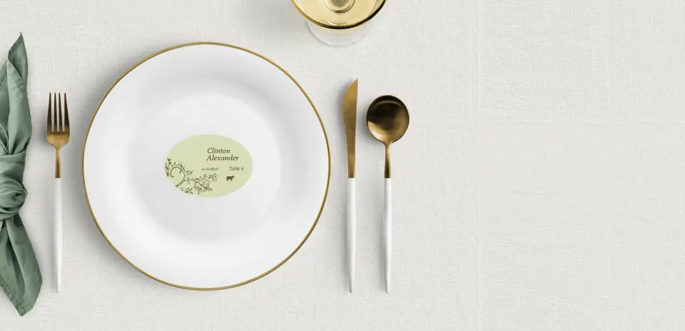 Oval Place Cards
