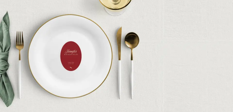 Oval Place Cards