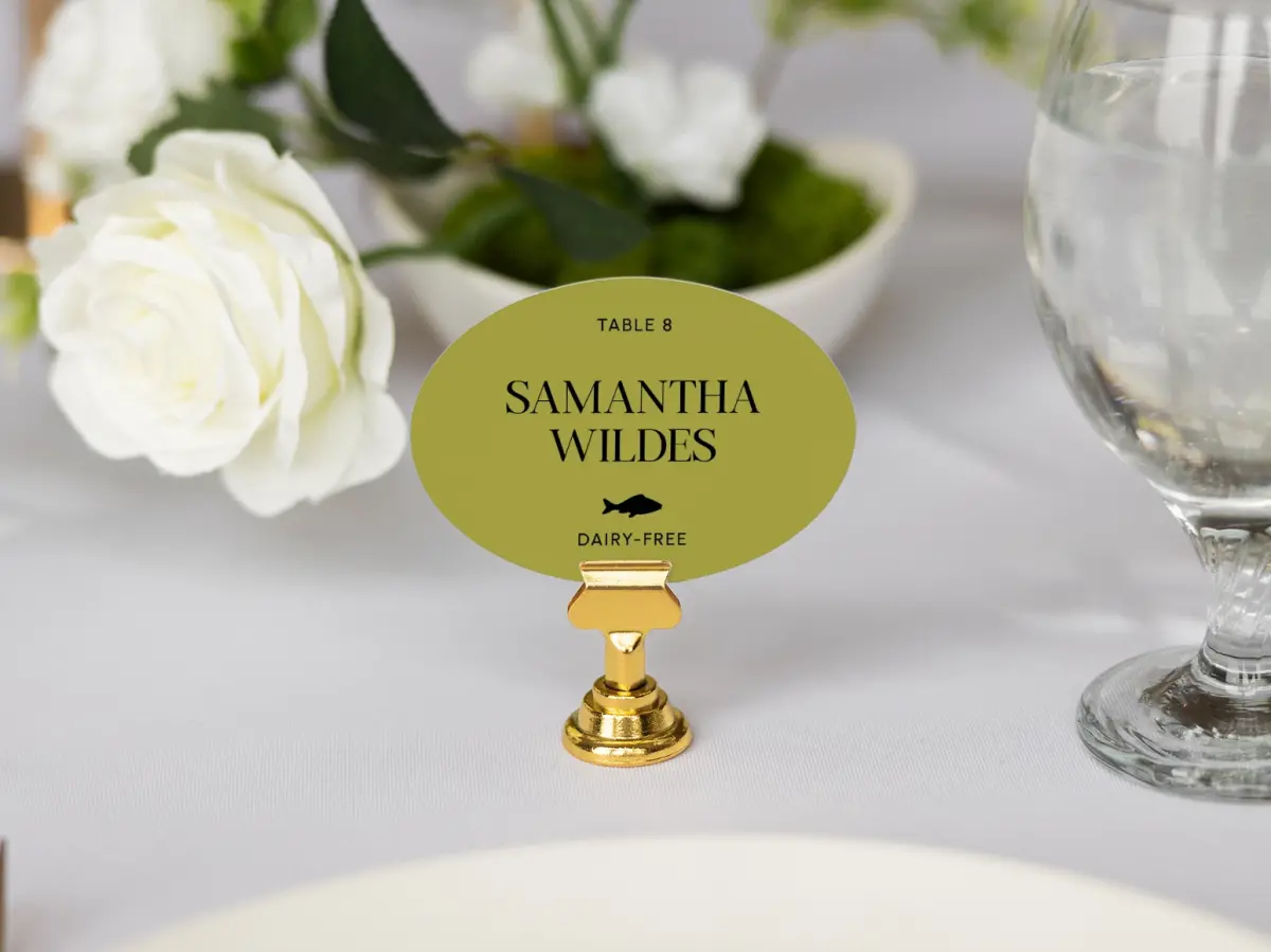 Oval Place Cards