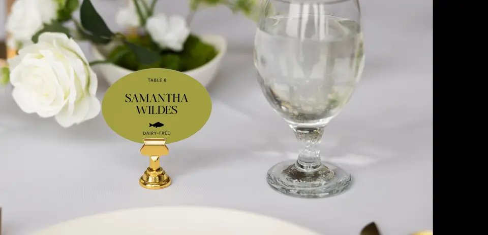 Oval Place Cards