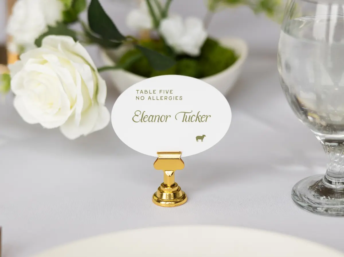 Oval Place Cards