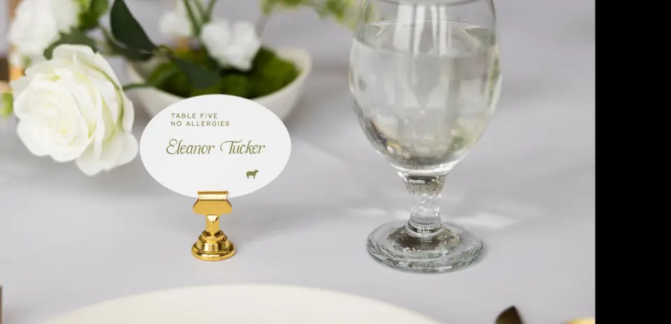 Oval Place Cards