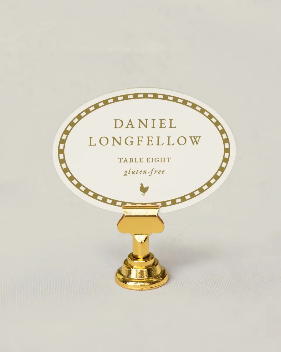 This is a 2.5" x 3.5" Wedding Place Card called The Jillian printed in full color on Premium Smooth paper